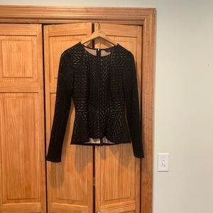 BCBG Black lace top